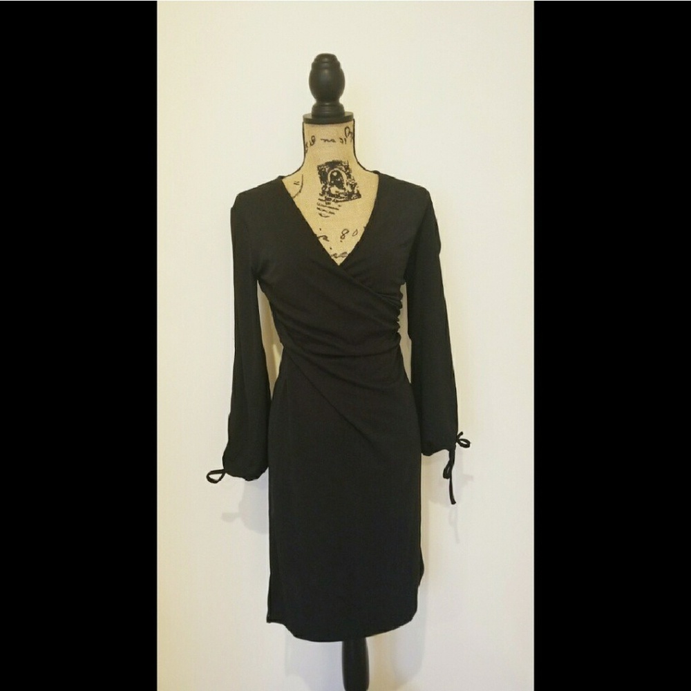 Black Wrap Cocktail Dress